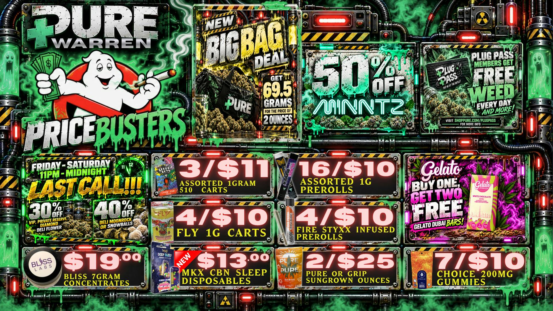 Pure Cannabis Outlet - Warren 👻 PRICEBUSTERS: 4/$10 FLY 1G CARTS