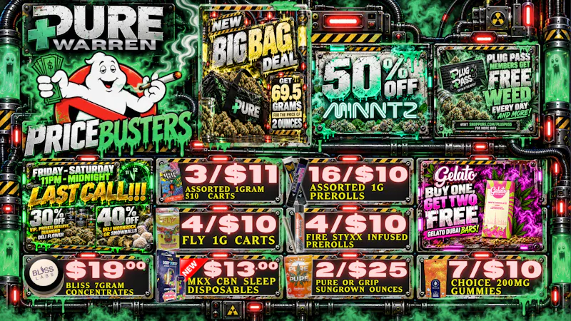 Pure Cannabis Outlet - Warren 👻 PRICEBUSTERS: 4/$10 FLY 1G CARTS