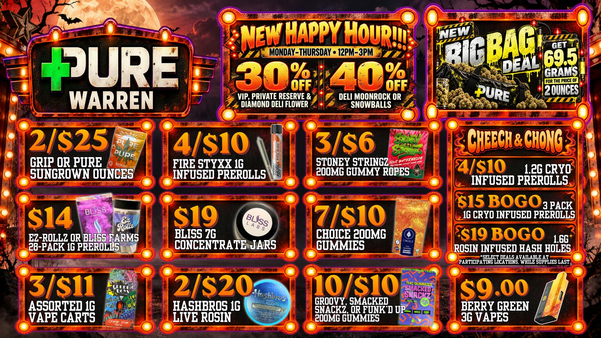 Pure Cannabis Outlet - Warren 3/$11 1G CARTS 🎃 2/$20 LIVE ROSIN