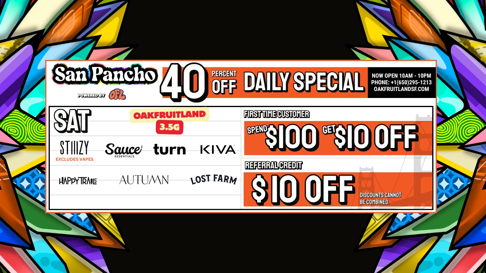 San Pancho Club by OFL 40% OFF Daily Specials - Saturday