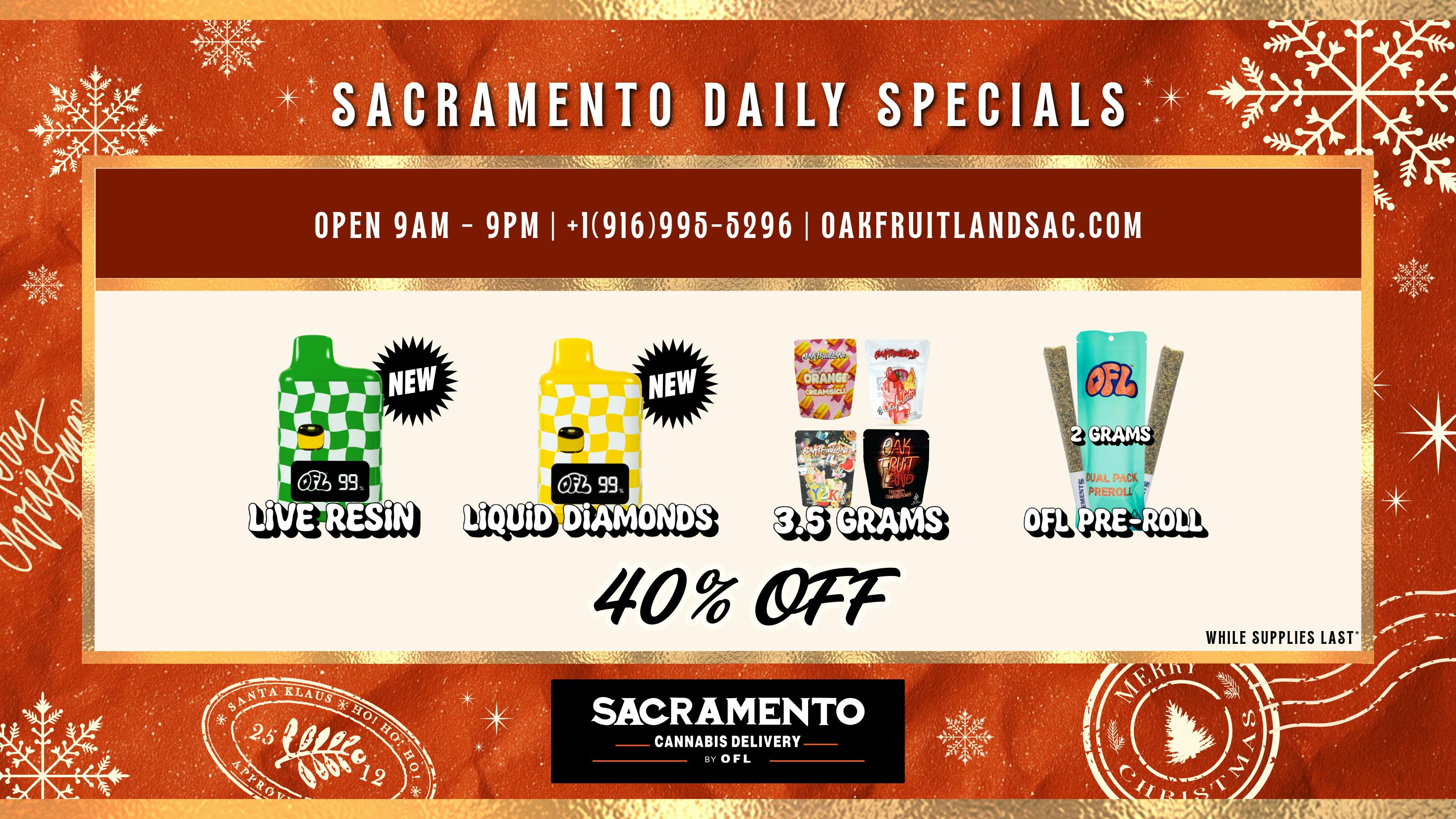 Sacramento Cannabis Delivery By OFL - Citrus Heights 40%+ OFF Oakfruitland Everyday