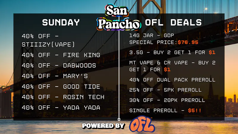 San Pancho Club by OFL Daily Specials + Exclusive OFL Deals - Sunday