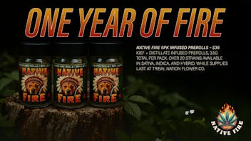 Tribal Nation Flower Co Native Fire Infused 5pk – $35