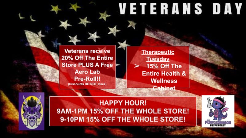 The Purple Dragon Veterans Day PLUS Therapeutic Tuesday!