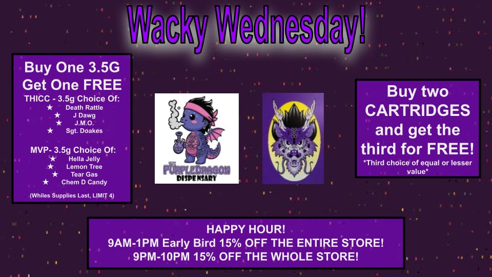 The Purple Dragon Wacky Wednesday!