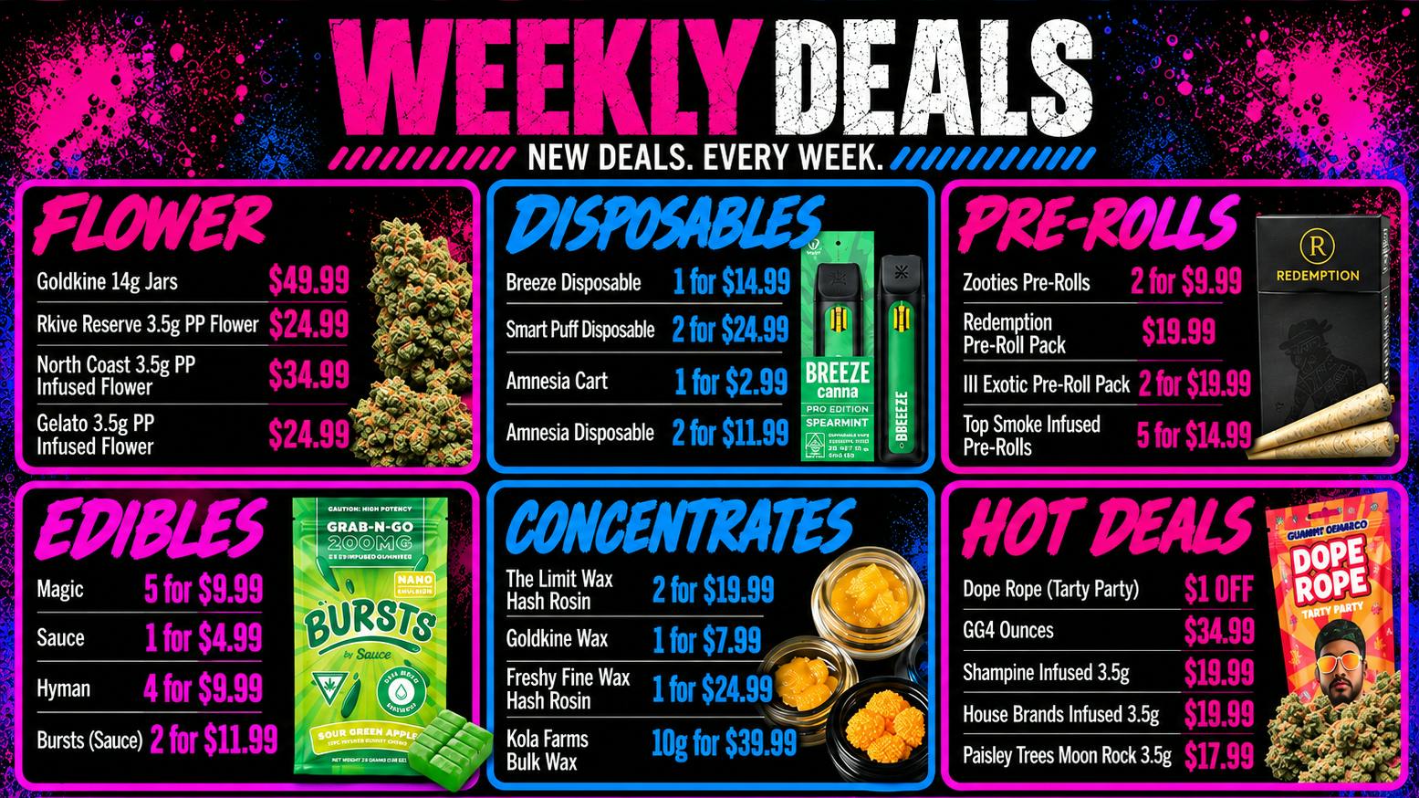 Ultra Cannabis - Recreational MEGA WEEKLY DEALS