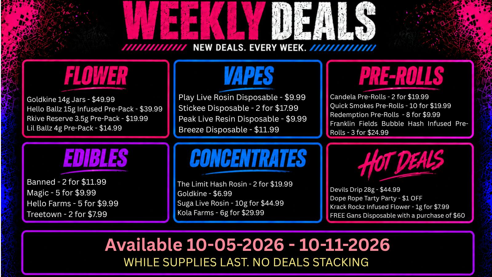 Ultra Cannabis - Recreational MEGA WEEKLY DEALS