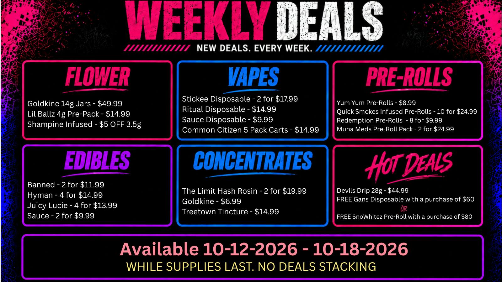 Ultra Cannabis - Recreational MEGA WEEKLY DEALS
