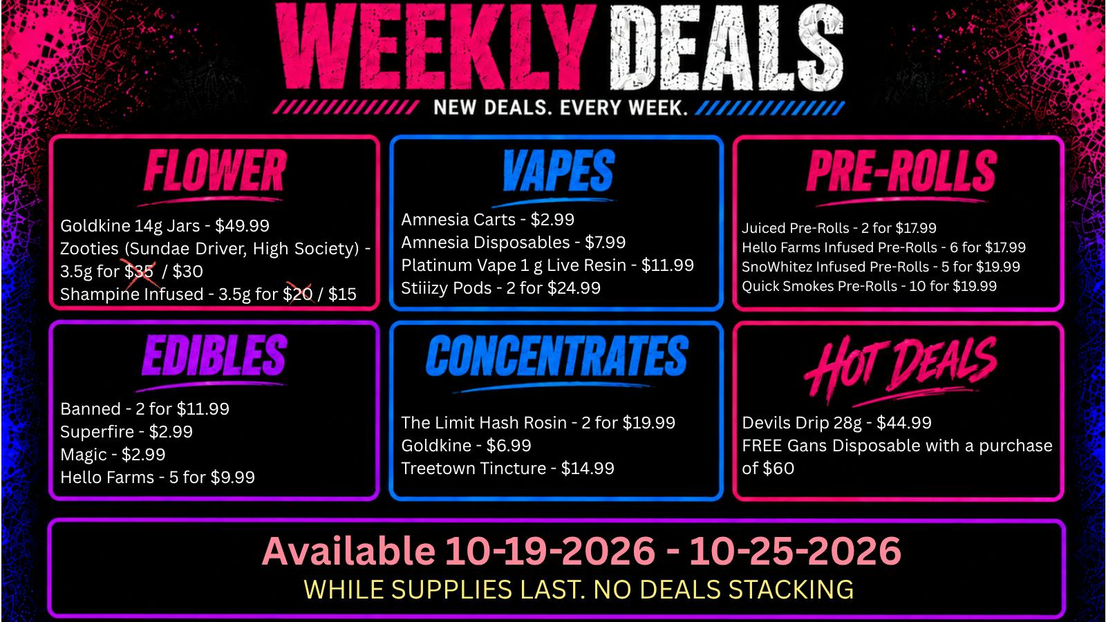 Ultra Cannabis - Recreational ULTRAS WEEKLY DEALS