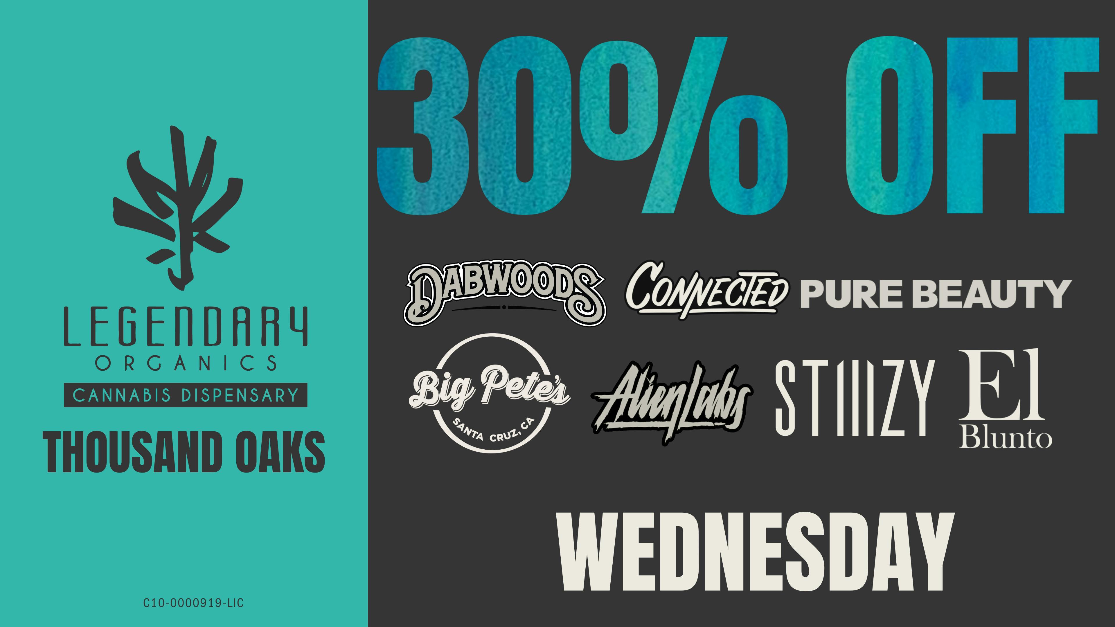 Legendary Organics 30% OFF STIIIZY, BIG PETE'S, CONNECTED AND MORE