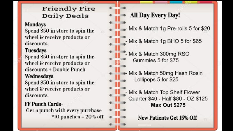 Friendly Fire Delivery Friendly Fire Daily Deals