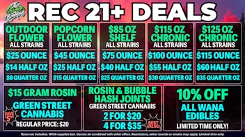The Chronic Boutique - Pikes Peak $25 OUTDOOR OZ, $15G ROSIN, 10% OFF WANA