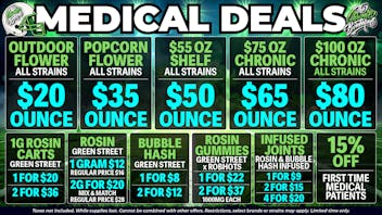 The Chronic Boutique - Pikes Peak $20 OUTDOOR OZ, $20 1G ROSIN CART, $8 BUBBLE HASH