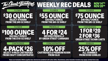 The Chronic Boutique - Pikes Peak ‼️ WEEKLY REC DEALS: $30 OZ, 25% OFF DOSD, & MORE