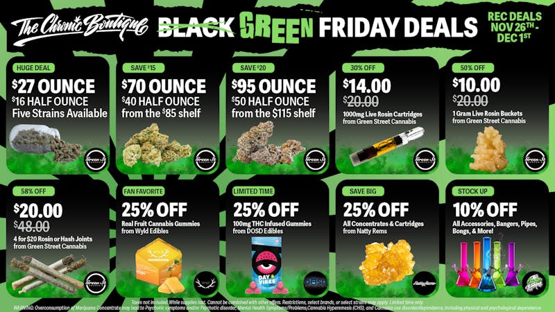 The Chronic Boutique - Pikes Peak 💥🌿 BLACK FRIDAY REC DEALS LIVE NOW 🌿💥