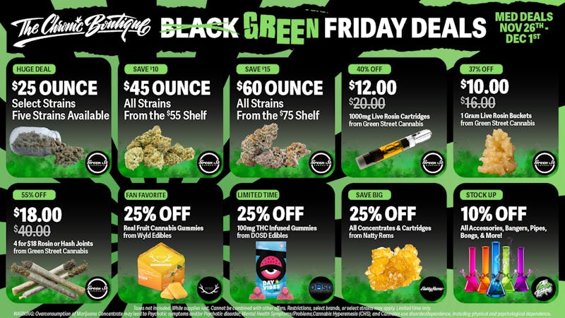 The Chronic Boutique - Pikes Peak 💥🌿 BLACK FRIDAY MED DEALS LIVE NOW 🌿💥