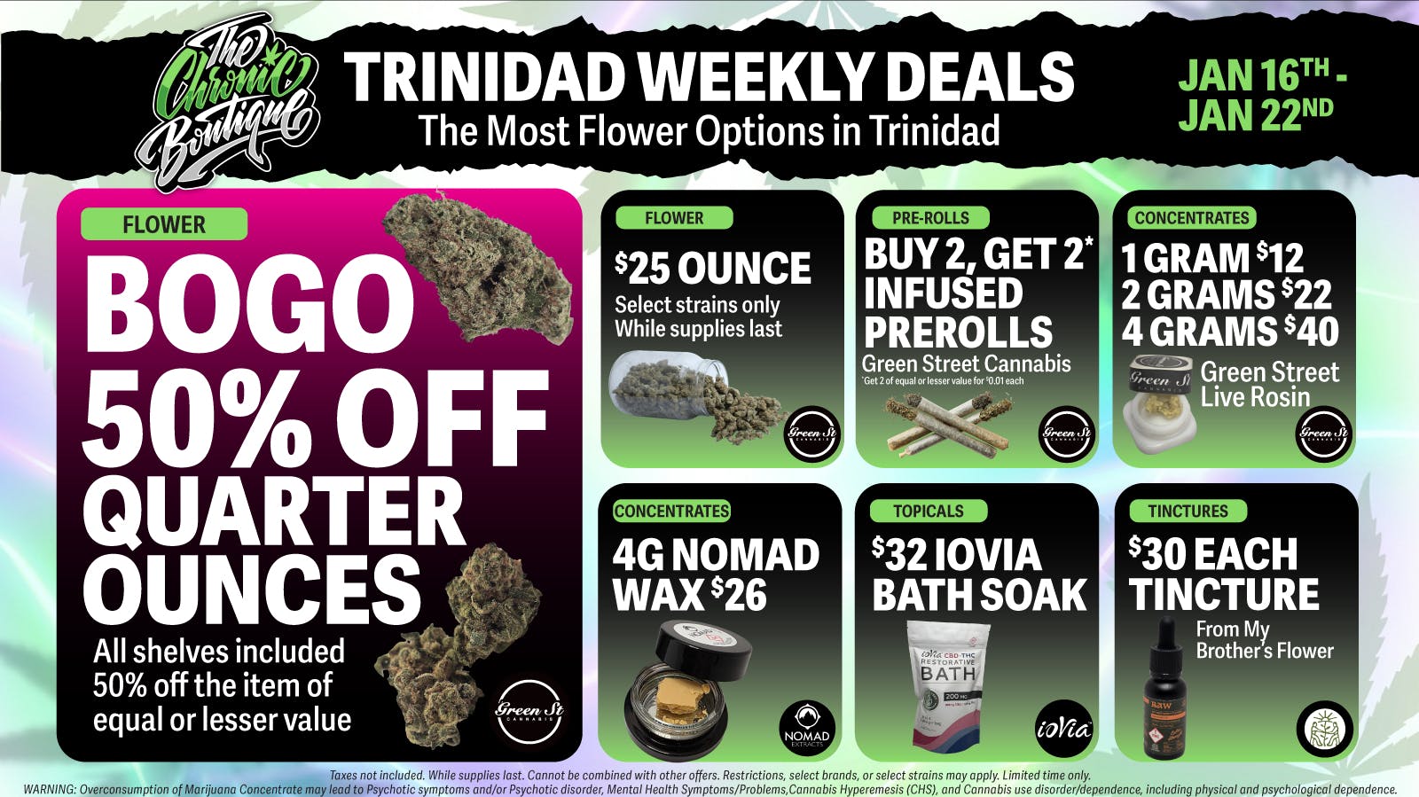 The Chronic Boutique - Trinidad 🤑 $19 POPCORN OZ 🔥 10% OFF ALL EDIBLES 🍬 + MORE