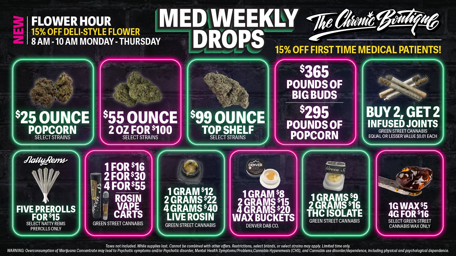 The Chronic Boutique - Pikes Peak 💚 EPC POUNDS $295 🔥 $99 TOP SHELF OZ ⚡️ + MORE