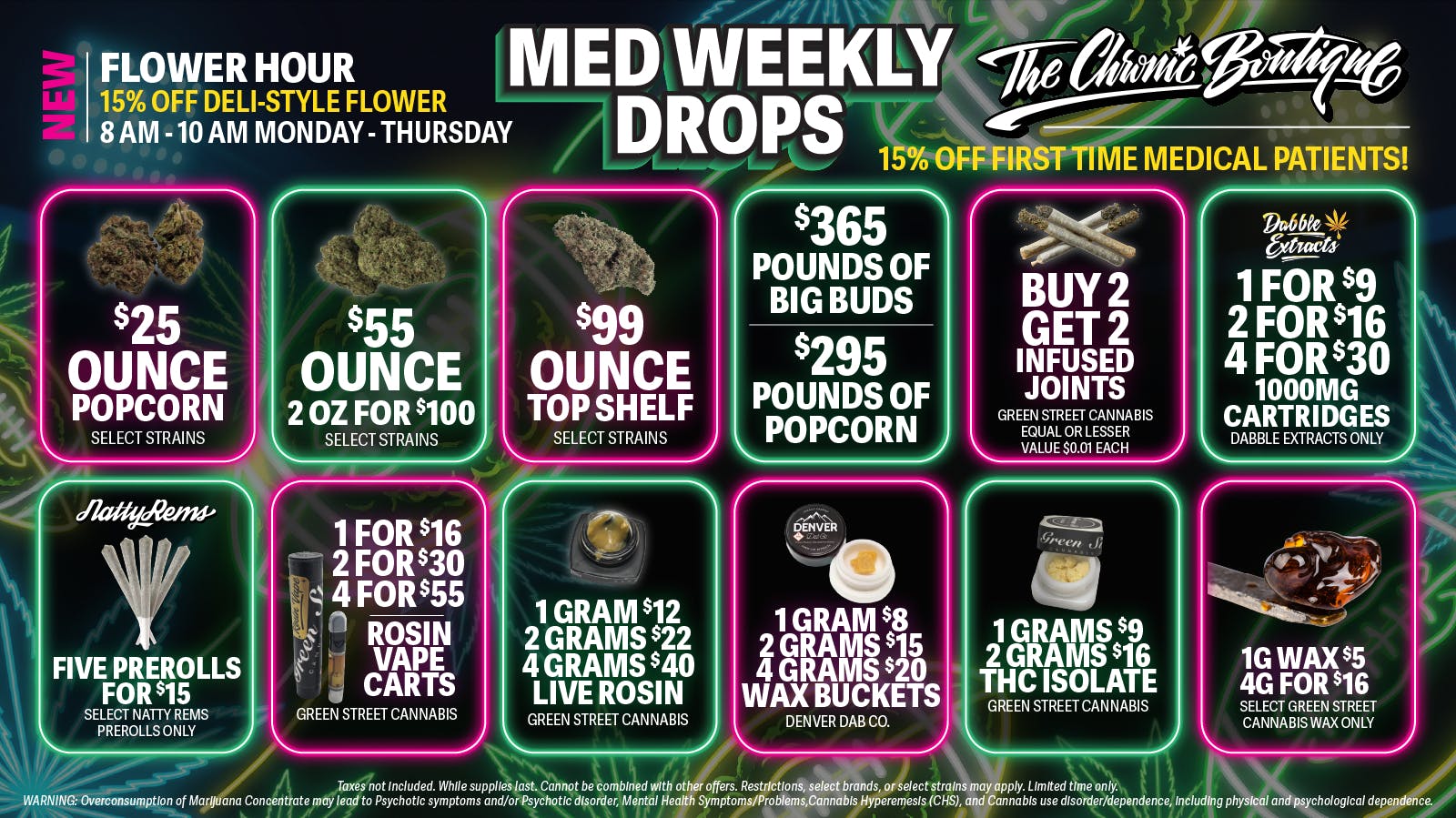 The Chronic Boutique - Pikes Peak 💚 EPC POUNDS $295 🔥 $99 TOP SHELF OZ ⚡️ + MORE