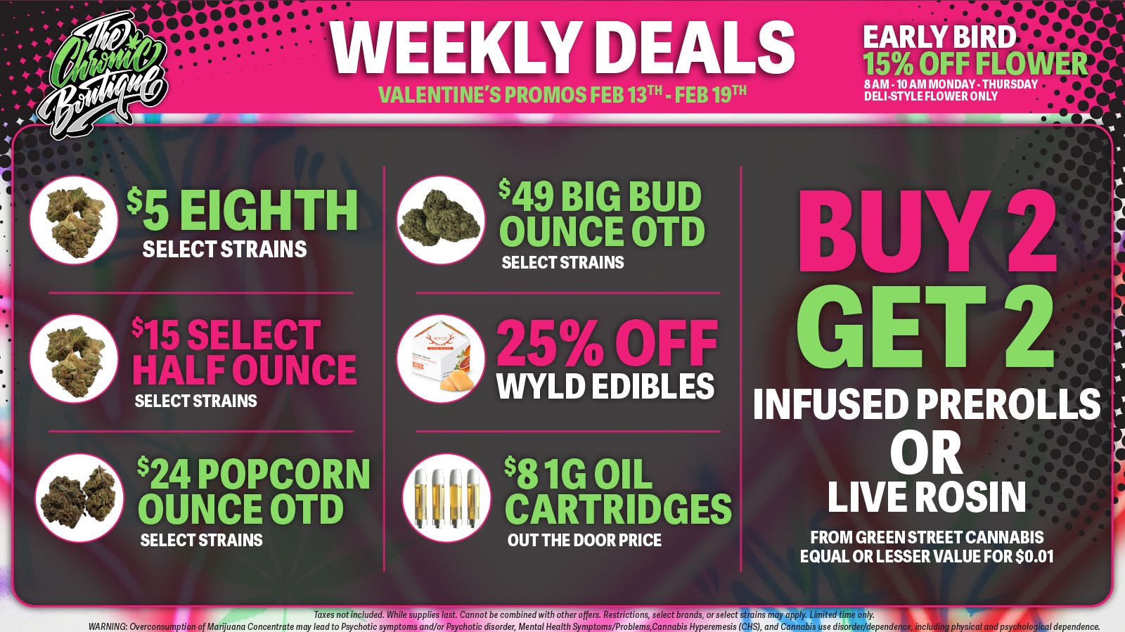 The Chronic Boutique - Trinidad 💚 VALENTINE'S DAY DEALS 🩷 $5 EIGHTH + MORE 🖤