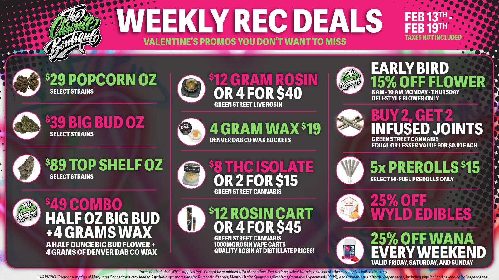 The Chronic Boutique - Pikes Peak 💚 VALENTINE'S DAY DEALS 🩷 $29 OUNCE + MORE 🖤