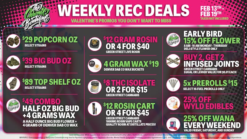 The Chronic Boutique - Pikes Peak 💚 VALENTINE'S DAY DEALS 🩷 $29 OUNCE + MORE 🖤