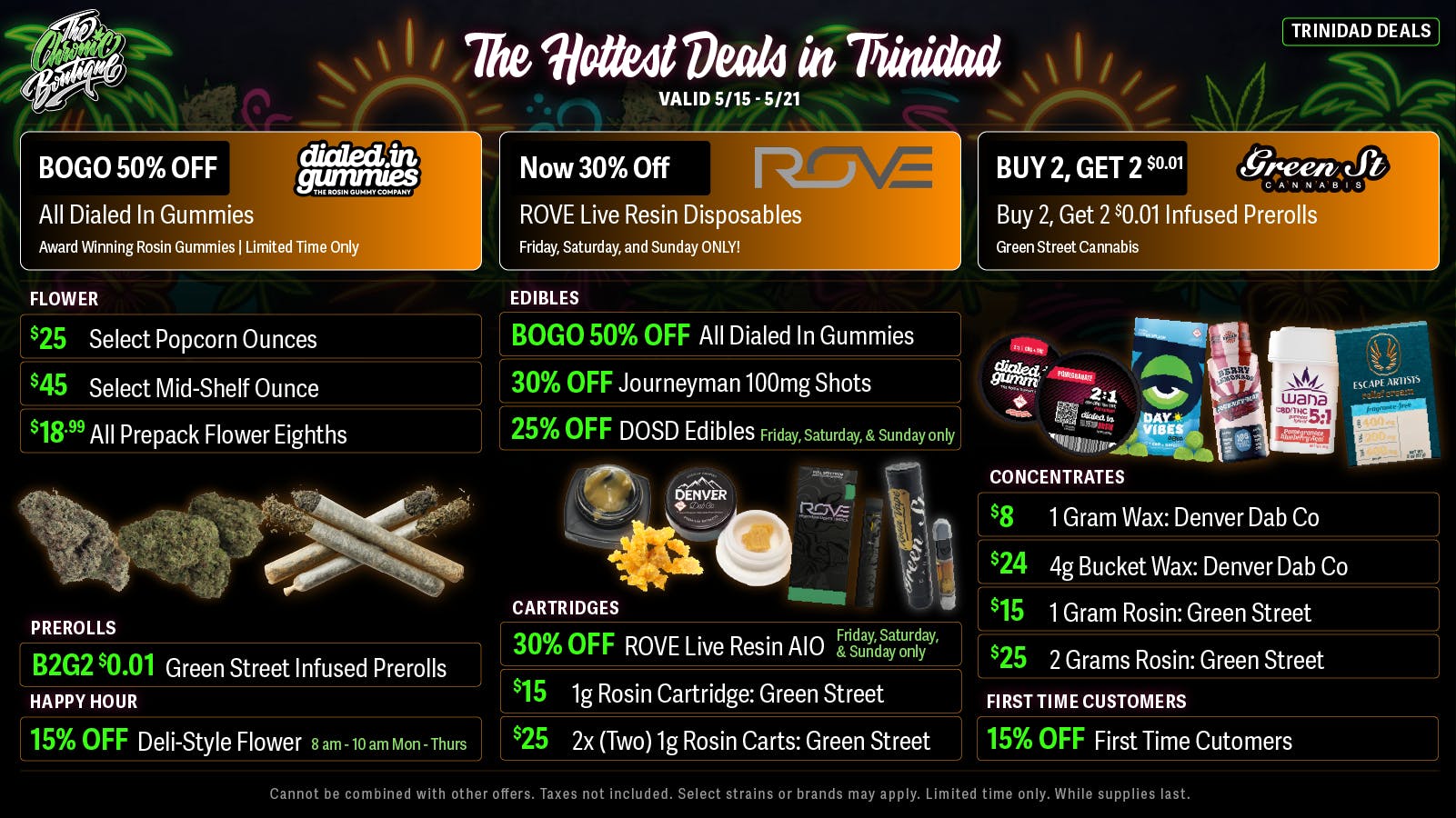 The Chronic Boutique - Trinidad ☀️🌼 👉 15% Off First Time Customers