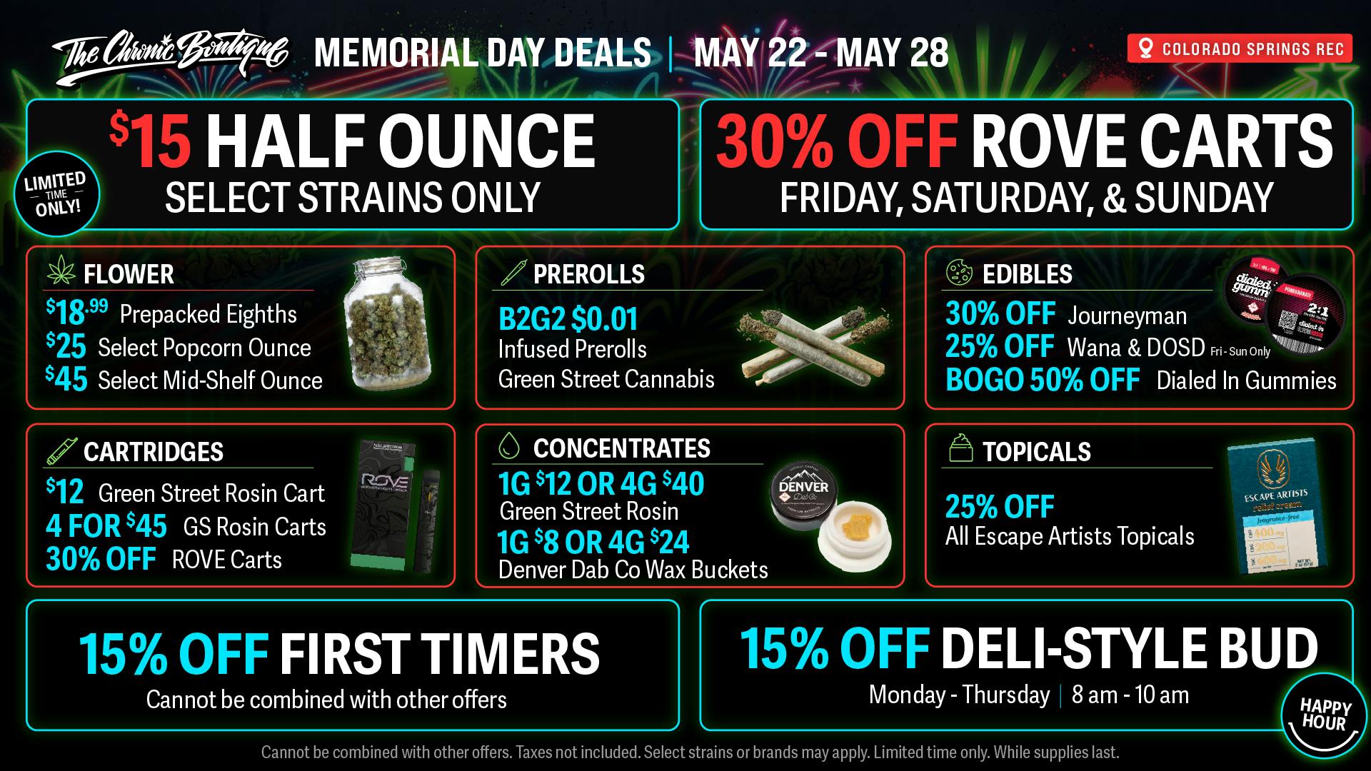 The Chronic Boutique - Pikes Peak 🇺🇸 $15 Select Half OZ ✌️ BOGO 50% Off Dialed In