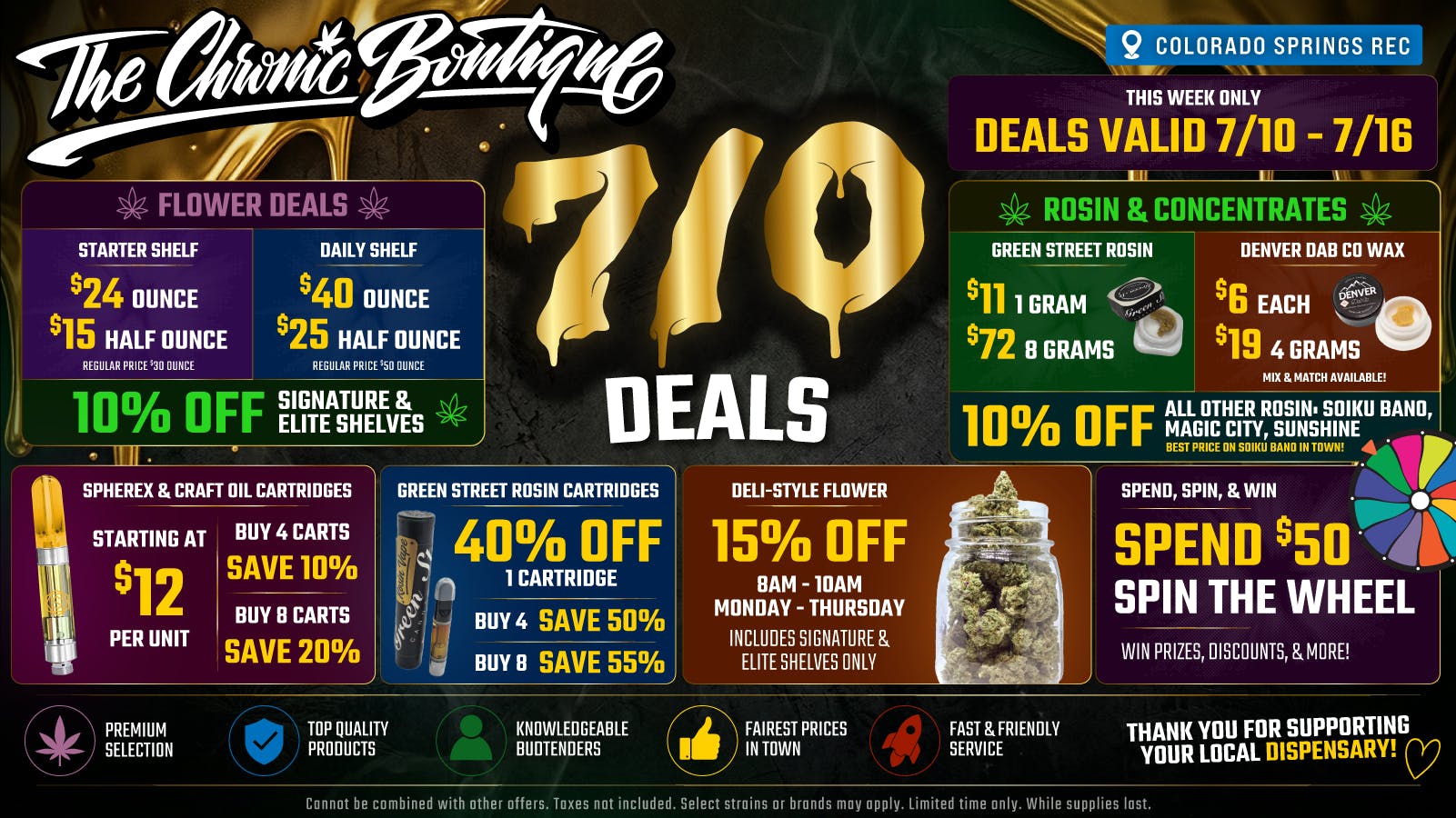 The Chronic Boutique - Pikes Peak 8g for $72 Select Rosin 🍯 $6g Denver Dab Co Wax