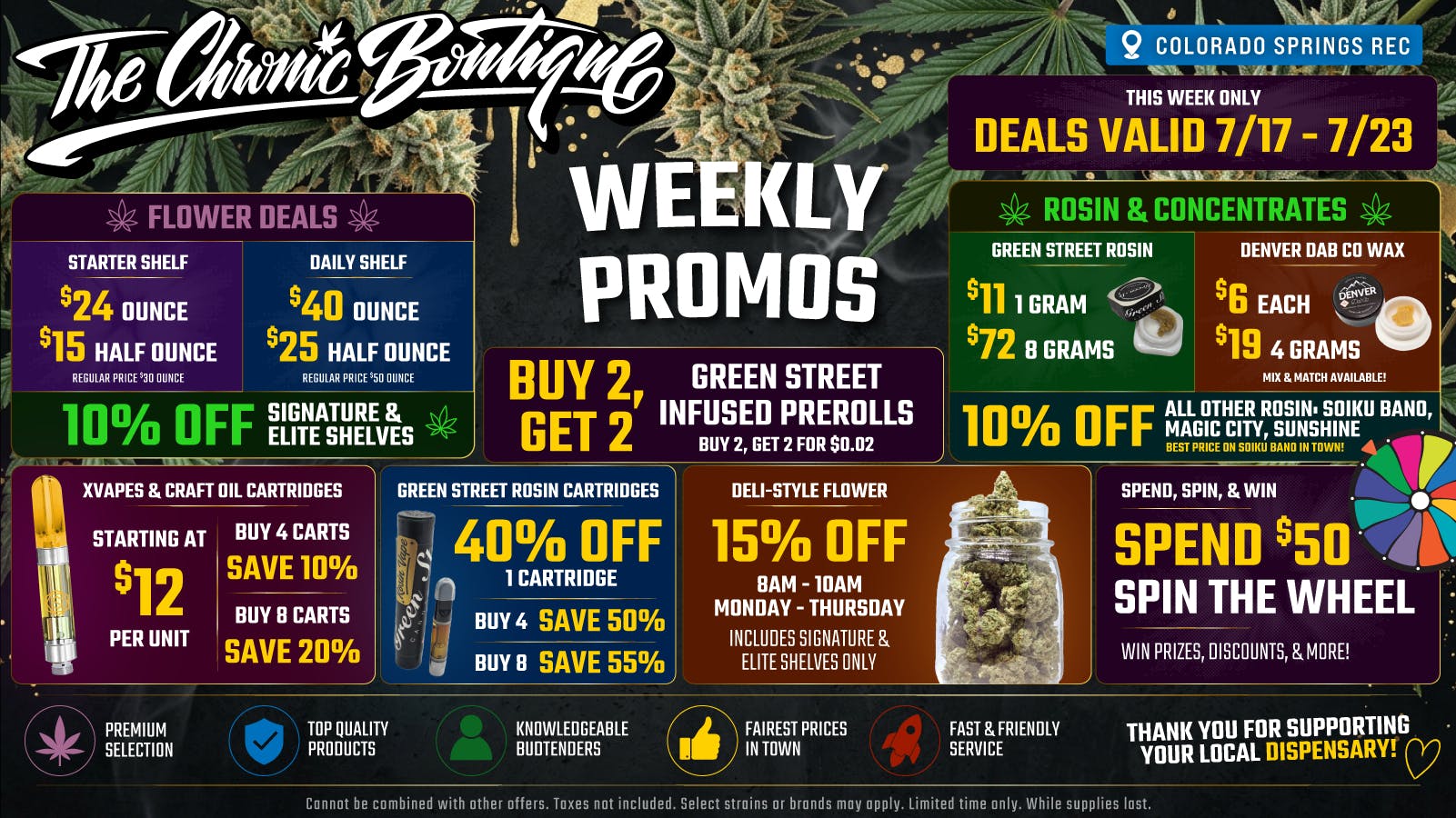 The Chronic Boutique - Pikes Peak 8g for $72 Select Rosin 🍯 $6g Denver Dab Co Wax