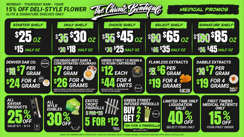 The Chronic Boutique - Pikes Peak Select $25 OUNCE 🔥 40% OFF Select Products!