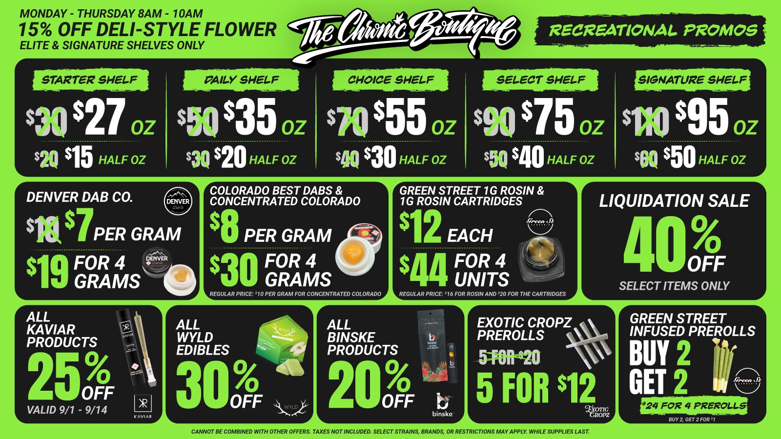 The Chronic Boutique - Pikes Peak Select $15 Half Ounce 💚 40% Off Select Items