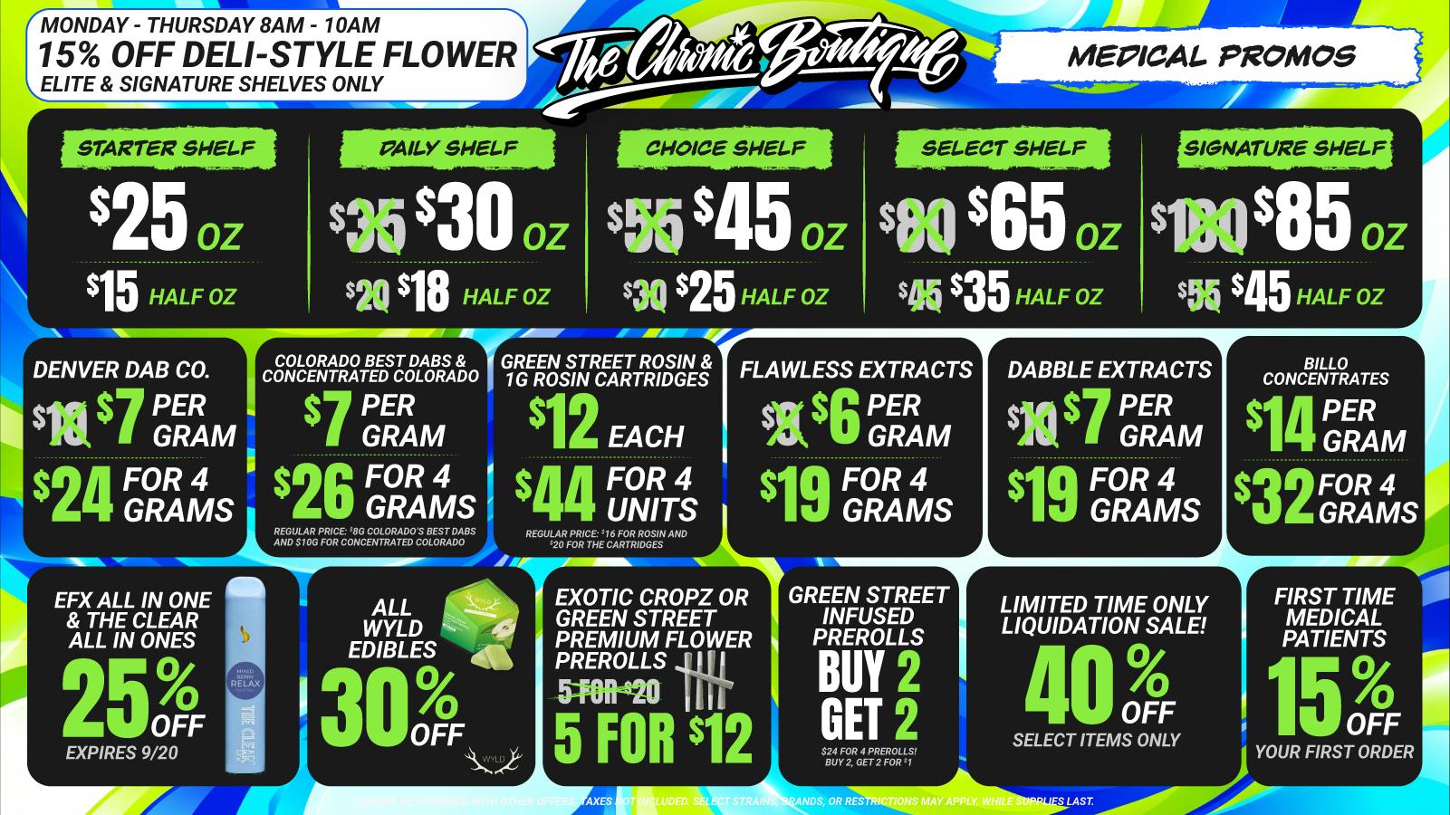 The Chronic Boutique - Pikes Peak 💥 MEDICAL DEALS 💚 15% Off New Patients