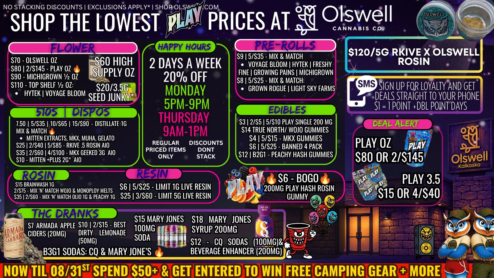 Olswell Cannabis Co - Kalkaska WIN CAMPING GEAR AT OLSWELL - SPEND $50