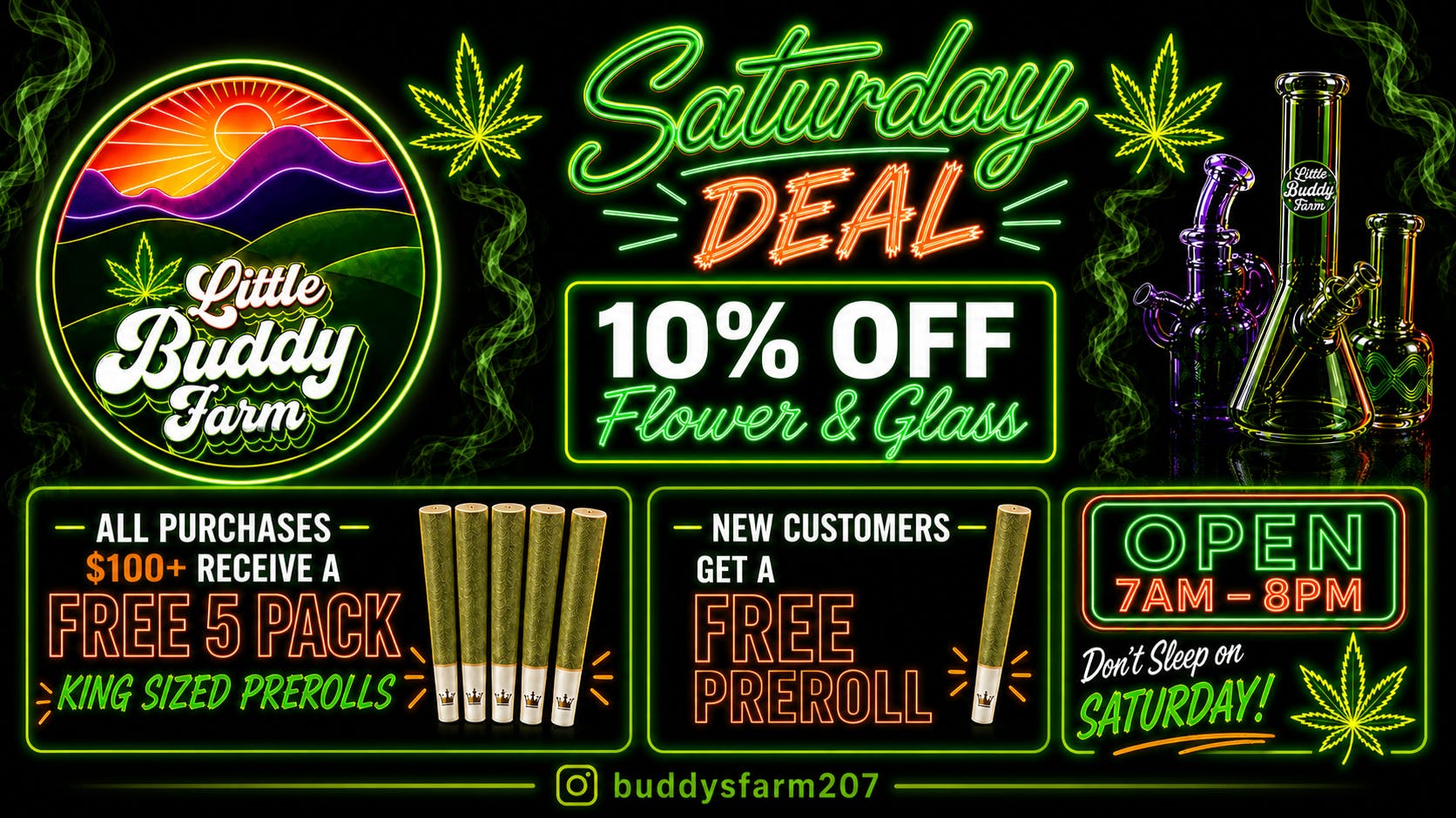 Little Buddy Farm 10% Off Flower & Glass