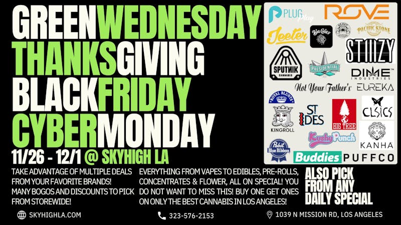 SkyhighLA SPECIAL DEALS AT SKYHIGH LA! NOV. 26-12/1