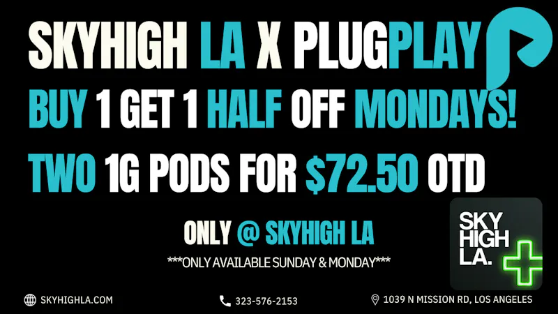 SkyhighLA Two 1g PlugPlay Pods for $72.50 OTD! @ SkyHigh LA