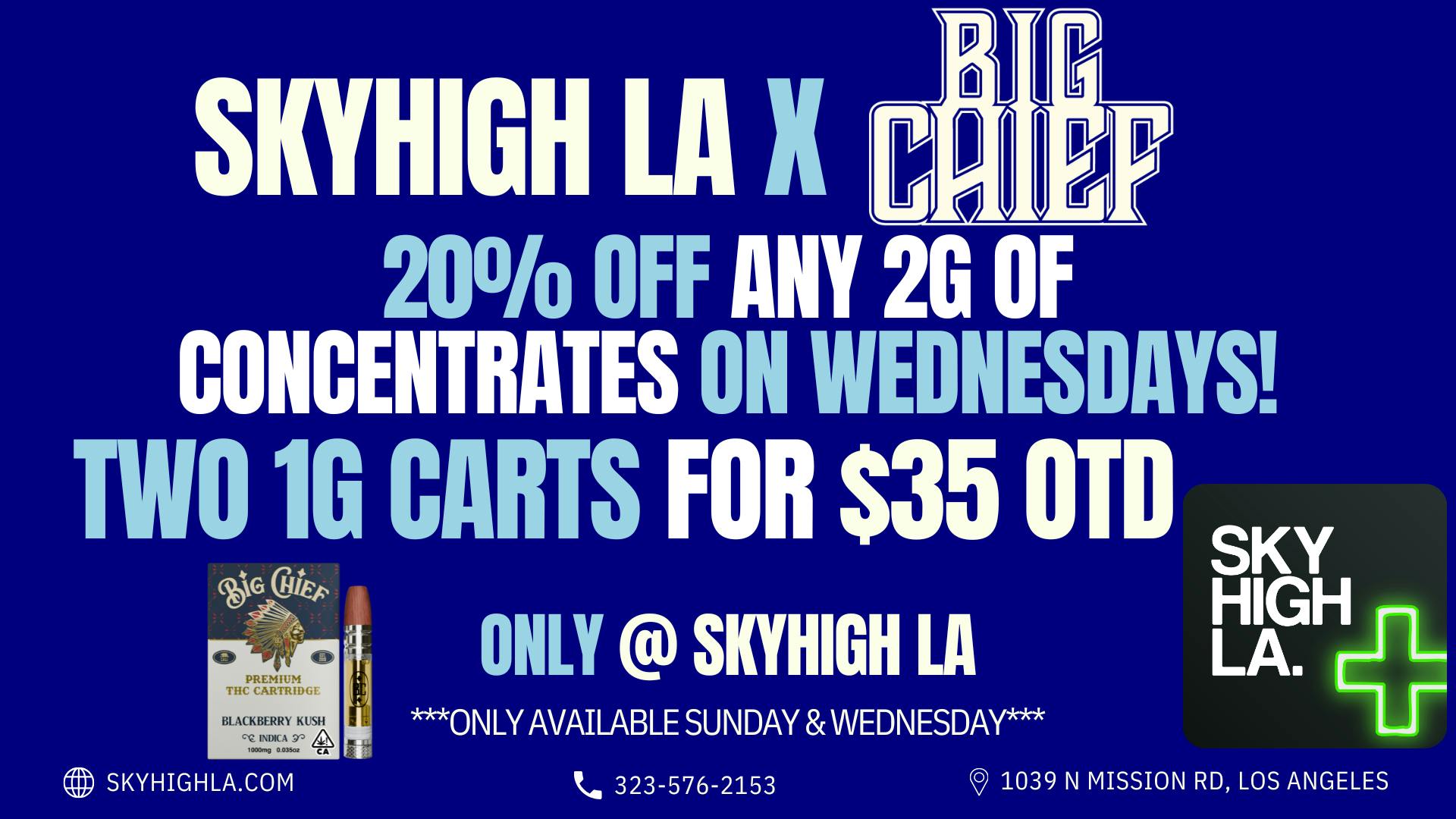 SkyhighLA Two Big Chief Carts for $35 OTD!