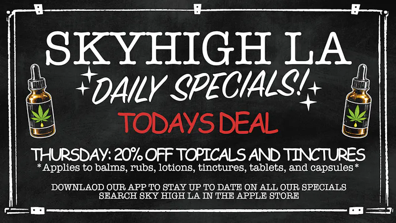 SkyhighLA 20% OFF Capsules, Tablets,Topicals & Tinctures