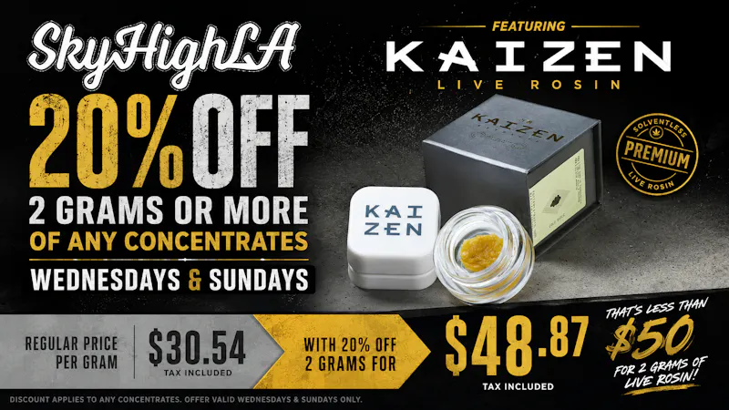 SkyhighLA 2G of Kaizen Rosin for Less than $50? @ SkyHigh LA