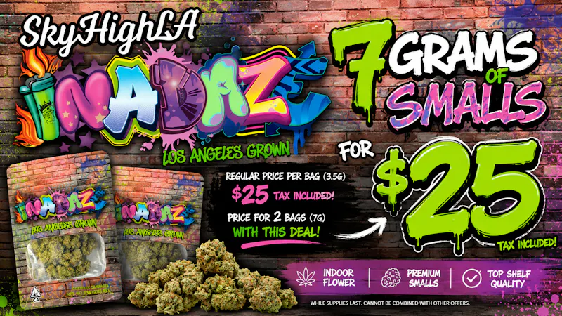SkyhighLA 7 Grams of Indoor for $25! (Smalls) @ SkyHigh LA