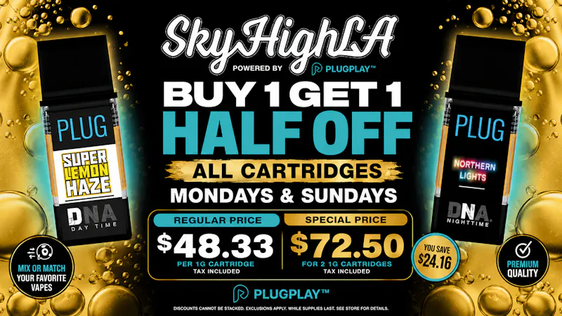 SkyhighLA Two 1g PlugPlay Pods for $72.50 OTD! @ SkyHigh LA