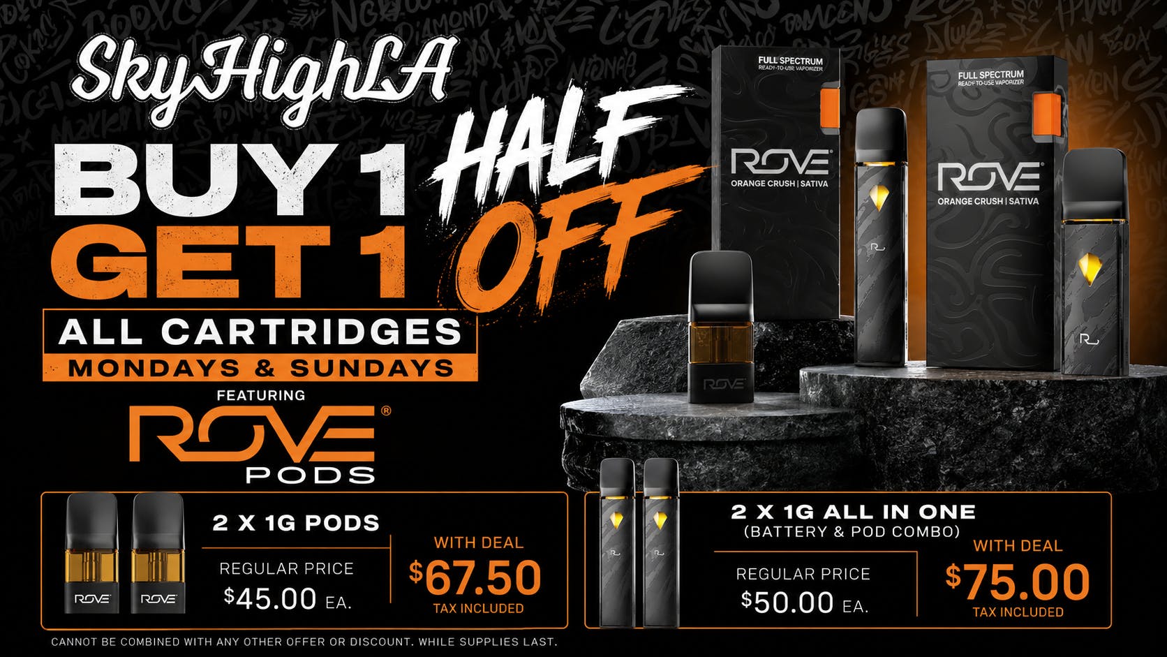 SkyhighLA Two 1g Rove Pods for $67.50 OTD! @ SkyHigh LA