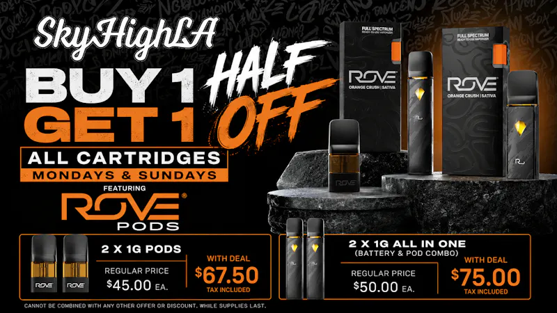 SkyhighLA Two 1g Rove Pods for $67.50 OTD! @ SkyHigh LA