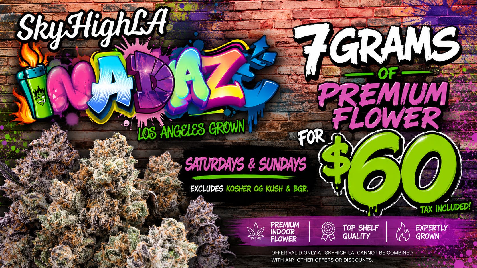 SkyhighLA 7 GRAMS OF INADAZE FLOWER $60!