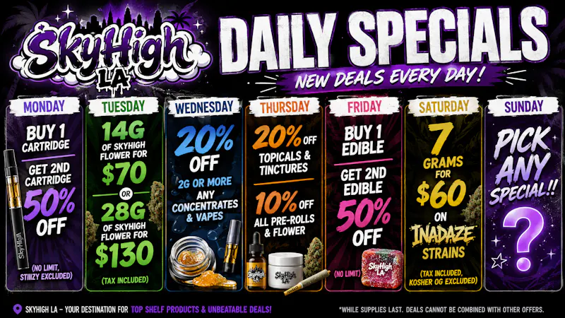 SkyhighLA SUNDAY FUNDAY! Pick any daily special!