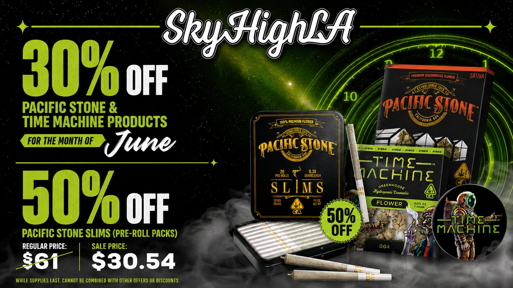 SkyhighLA 30% & 50% OFF Pacific Stone All Month @ SkyHigh LA