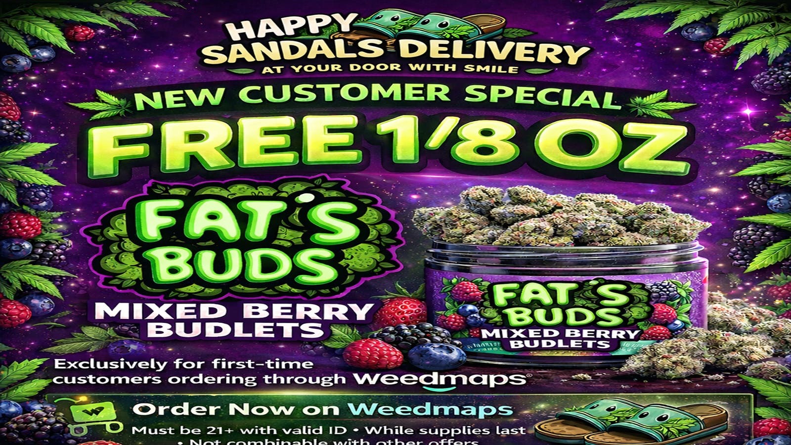 Happy Sandals Delivery Free Eighth For New Customers