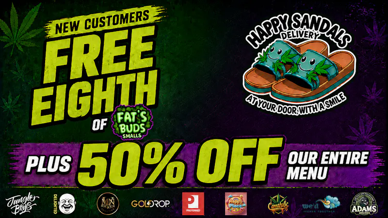Happy Sandals Delivery 50% OFF ALL THE TIME