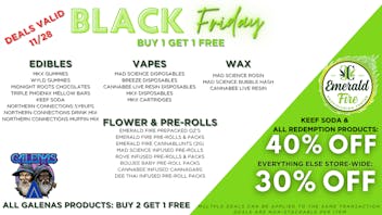 Emerald Fire Provisioning Center- Coleman Black Friday Specials at Emerald Fire!